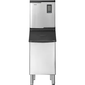 Výrobník ledu Vevor Výrobník ledu 136KG/24H nerezový zásobník 136KG a dotykový panel
