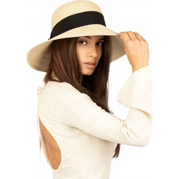 Klobouk Alessio slaměný klobouk béžový - univerzální velikost