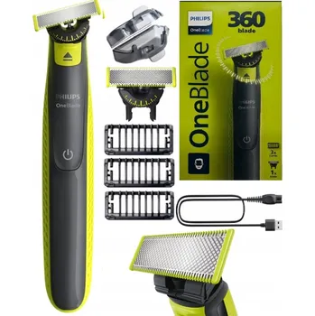 Holicí strojek Dobíjecí holicí strojek Philips OneBlade 360 Holicí Strojek + 3 hřebeny