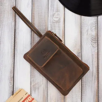 Kabelka Paolo Peruzzi pánská taštička do ruky T-90 hnědá