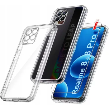 Pouzdro na mobilní telefon Zadní Kryt KrainaGSM pro realme, 8 Pro, bezbarvý