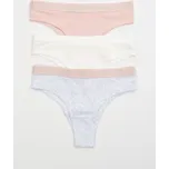 Sinsay - Bavlněné kalhotky brazilian – balení 3 kusy - vícebarevná - 484GV-MLC - 484GV-MLC-XL