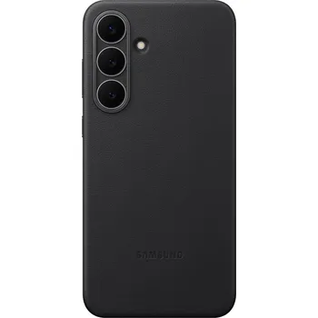 Pouzdro na mobilní telefon Samsung Ochranný kryt z veganské kůže pro Samsung Galaxy S25 FE černý