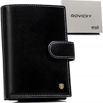 Peněženka Peněženka Rovicky , přírodní lícová kůže, černá - muž
