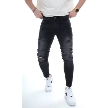 Pánské džíny 2Y Premium Černé skinny fit džíny – REX Velikost: 38