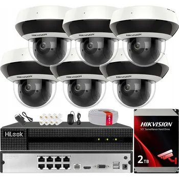 Bezpečnostní kamera Monitorovací sada Hikvision 6x Otočná kamera 4MPx IK10 s Motozoomem a 1TB diskem