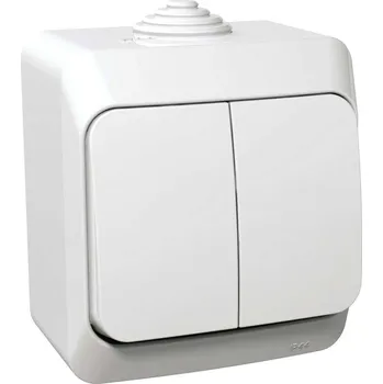 vypínač Dvojitý vypínač klasický Schneider Electric Cedar Plus bílý WDE000551