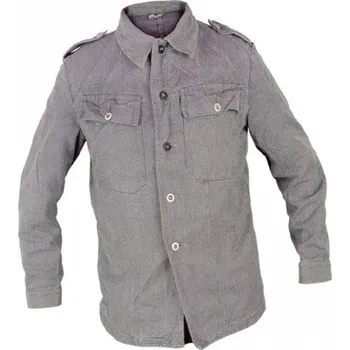 Pánská košile Armda vcarsk Blůza švýcarská DENIM pracovní ŠEDO/ZELENÁ použitá ŠEDÁ - GREY 52