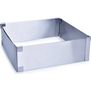 Forma na pečení CREMO | nastavitelná čtvercová forma na pečení | nerezová ocel | 15–28 cm Dedra