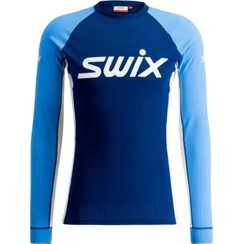 Pánské funkční triko Swix RACEX CLASSIC M Tmavě modrá, Modrá, Bílá