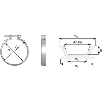 Výfukový systém Upínač, výfukový systém DINEX DIN21850