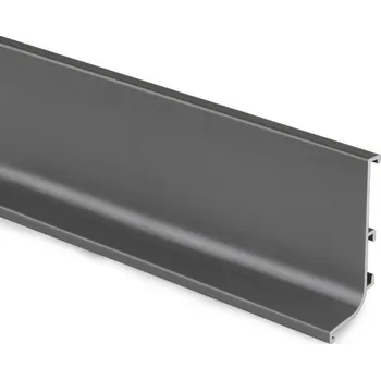 Nábytkové kování EMUCA Horizontální GOLA profil horní "J" profil antracitově šedý Délka profilu: 1,55 m