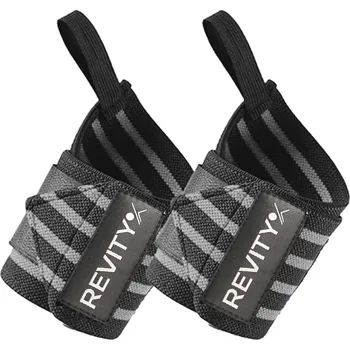 REVITY Bandáže - stabilizátor na zápěstí REVITY Hero Wraps ČERNÁ|ŠEDÁ