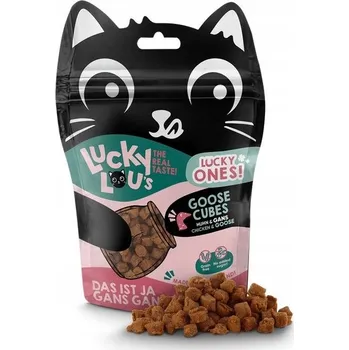 Pamlsek pro kočku Lucky Lou Lucky Ones Kostky Kuře & Husa 80g
