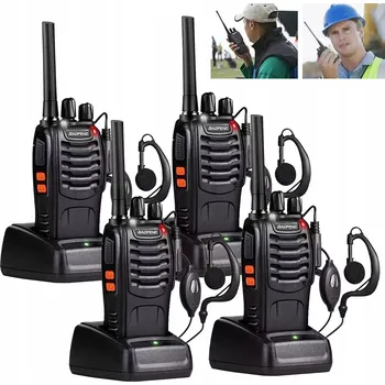 Vysílačka Vysílačky 4x VYSÍLAČKA BAOFENG Radiostanice Svítilna Velký Dosah
