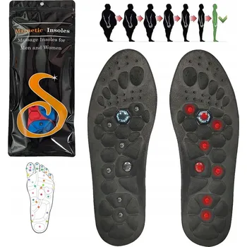 Vložka do bot Magnetické akupresurní vložky do bot proti bolesti nohou s magnety černá 25,5