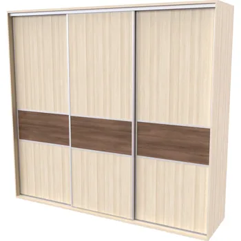 Postel NÁBYTEK MIKULÍK s.r.o. FLEXI 3 - šatní skříň dveře dělené ltd, 240/260/280/300 x 220/240cm Šířka: 300cm, Výška: 240cm, Dekor: olše Šířka: 260cm, Výška: 240, Dekor: akácie světlá
