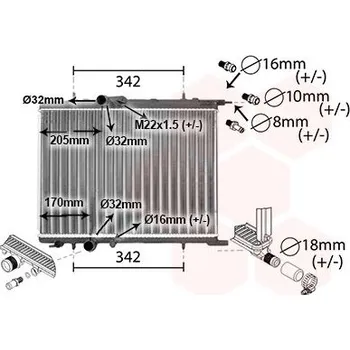 Chladič motoru Chladič, chlazení motoru VAN WEZEL 40012300