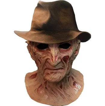 Karnevalový doplněk Trick Or Treat Studios A Nightmare on Elm Street 4: The Dream Master Deluxe Latex Mask with Hat Freddy Krueger