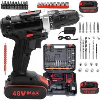 Vrtačka KOMPLET WIERTARKO-WKRĘTARKI 2XAKU PŘÍKLEPOVÁ BEZKARTÁČOVÁ VRTAČKA S FUNKCÍ KLADIVA