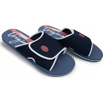 Pánské pantofle Pánské Pantofle na suchý zip modré DRAKE-D555 velké