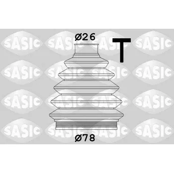 Hřídel nápravy Sada měchů, hnací hřídel SASIC 1906021