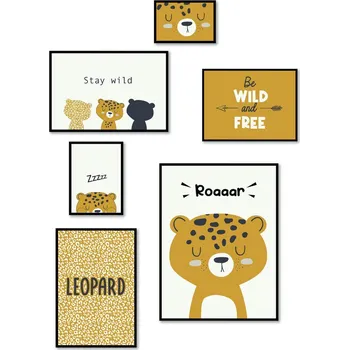 Příbor Today Sada 6 rámečků na fotografie LEOPARD, MDF