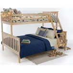 Patrová rozložitelná postel, přírodní, LUINI