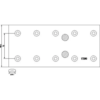 Brzdová čelist Brzdove oblozeni, bubnova brzda TEXTAR 17280/14,3TEX