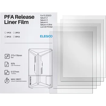 3D tisk PFA fólie pro 3D tiskárny Elegoo Saturn - 273x176mm - 5 ks.