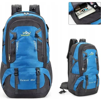 turistický batoh BATOH O OBJEMU 60 L, VODĚODOLNÝ, S NASTAVITELNÝMI RAMENNÍMI POPRUHY A PÁSEM NA KEMPOVÁNÍ