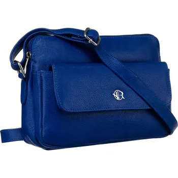 Kabelka Rovicky kabelka přes rameno z pravé kůže modrá