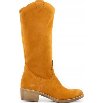 Dámské kozačky Olivier dámské kozačky ke kolenům na blokovém podpatku, velikost 41