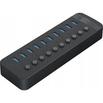 USB hub Orico Aktivní USB hub 10x USB-A 5Gbps BC 1.2 48W černý