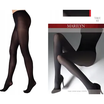 Dámské punčochy Punčocháče hladké mikrovlákno MARILYN TONIC 40 den černé NERO 5/XL