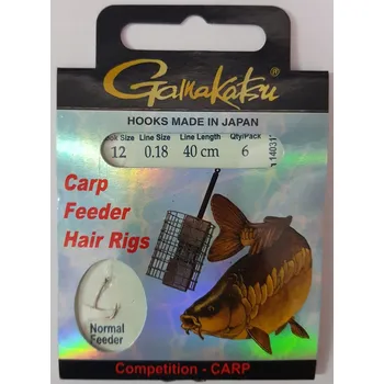 Rybářský háček HáčEK GAMAKATSU BKS-3323B CARP HAIR, Č.12, 0,18MM