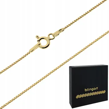 Řetízek Stříbrný řetízek dámský KOSTKA 1mm 45cm pozlacený