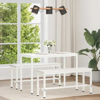 Jídelní stůl vidaXL Jídelní stůl Bílá 110 x 55 x 75 cm Masivní borové dřevo [892786]