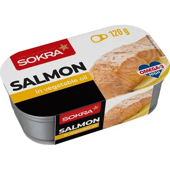 SOKRA Losos v rostlinném oleji 120 g