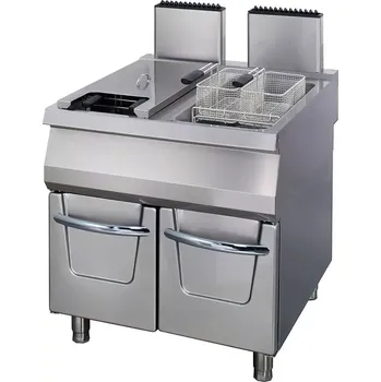 fritéza Maxima Fritéza Premium - 2 x 22 l - plynová - dvojitá - s vypouštěcím kohoutem - hloubka 90 cm | 09398606