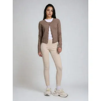 Dámské legíny Sinsay - Žebrované legíny - béžová - 708HA-02X - 708HA-02X-M