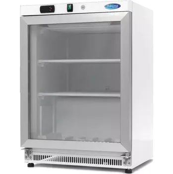 Mraznička Maxima Mrazící skříň - 200 l - bílá - se skleněnými dveřmi | 09405007