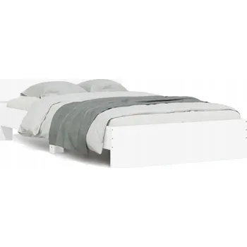 Postel Rám postele s čelem a roštem, bílá, 193x125x70 cm