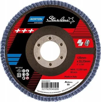 Příslušenství k brusce NORTON STARLINE LAMELOVÝ BRUSNÝ KOTOUČ 125 P80