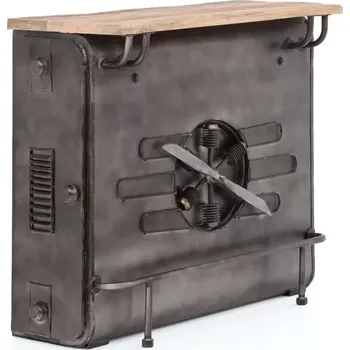 Jídelní stůl Masivní barový stůl Fotoaparát z kovu a manga, lakovaný, vícebarevný – 125×55×110 cm