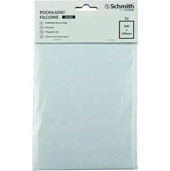 Podložka pod nábytek Filcová podložka BÍLÁ 200 x 150 mm, tloušťka 2,5 mm