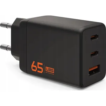 UAG SRGE Nabíječka do sítě 65W, 2x USB-C a USB-A (černá)