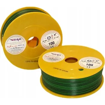 elektrický kabel Vodič LGY/H05V-K 0,75 mm2 100 m Zeleno-Černý