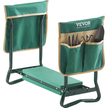 Vevor Zahradní sedátko a klečecí podložka 6 in široká, skládací, 2 kapsy