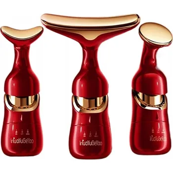 Masážní přístroj MASÁŽNÍ PŘÍSTROJ LIFTING 3v1 NA OBLIČEJ A KRK, VIBRAČNÍ, PROTI VRÁSKÁM, 3 NÁSTAVCE